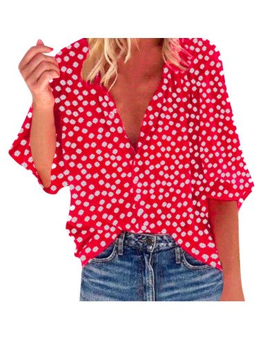 Mayoreo de ropa importada, moda plus blusa para dama - ID 43545