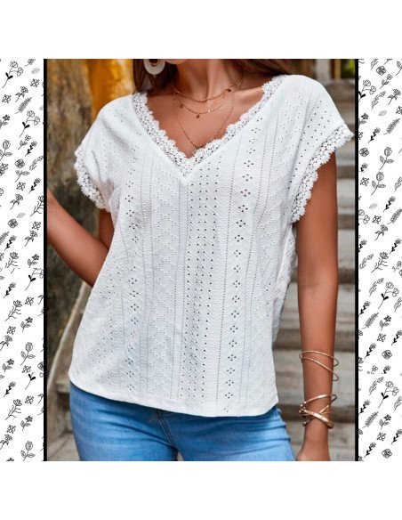 Mayoreo de ropa importada, moda plus blusa para dama - ID 43595