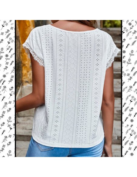 Mayoreo de ropa importada, moda plus blusa para dama - ID 43595