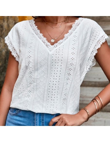 Mayoreo de ropa importada, moda plus blusa para dama - ID 43595