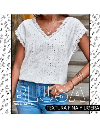 Mayoreo de ropa importada, moda plus blusa para dama - ID 43595