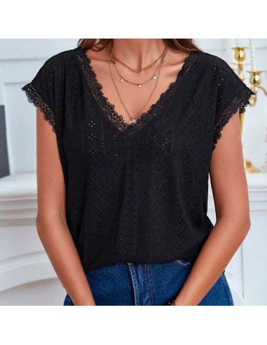 Mayoreo de ropa importada, moda plus blusa para dama - ID 43596