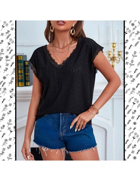Mayoreo de ropa importada, moda plus blusa para dama - ID 43596
