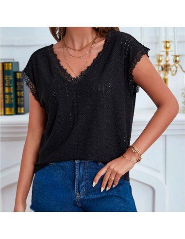 Mayoreo de ropa importada, moda plus blusa para dama - ID 43596