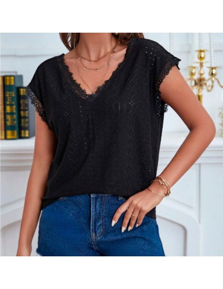 Mayoreo de ropa importada, moda plus blusa para dama - ID 43596