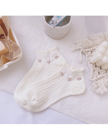 Calcetín Tobillero de encaje Blanco para Mujer | LHESH.mx | Mayoreo Calzado, Ropa y más productos