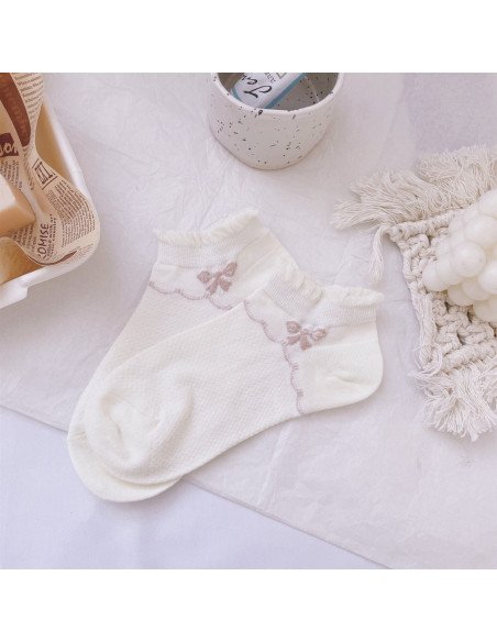 Calcetín Tobillero de encaje Blanco para Mujer | LHESH.mx | Mayoreo Calzado, Ropa y más productos