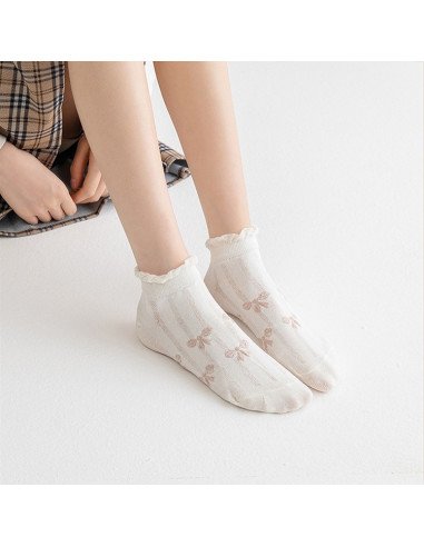 Calcetín Tobillero de encaje Blanco para Mujer | LHESH.mx | Mayoreo Calzado, Ropa y más productos