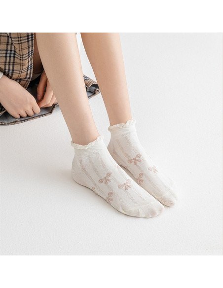 Calcetín Tobillero de encaje Blanco para Mujer | LHESH.mx | Mayoreo Calzado, Ropa y más productos