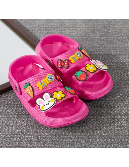 Sandalia de EVA con Figuras Plastisol para Niña  | LHESH.mx | Mayoreo Calzado, Ropa y más productos.