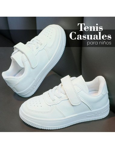 Tenis blancos al mayoreo para niños en LHESH