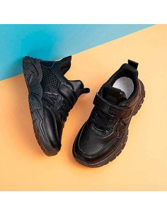 Tenis negros para niños a precio de mayorista en LHESH