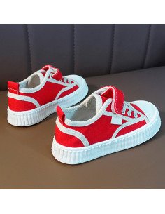Tenis para niños rojo y blanco de venta al mayoreo en LHESH 2