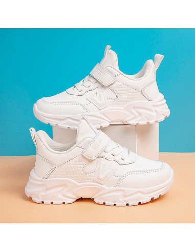 Tenis deportivos blancos para niños al mayoreo en LHESH