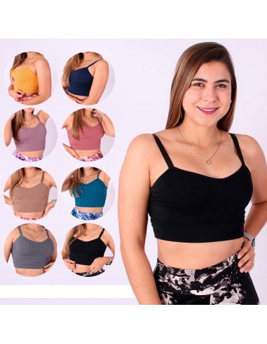 Compra Tops Deportivos de Lila Importados al Mayoreo en LHESH