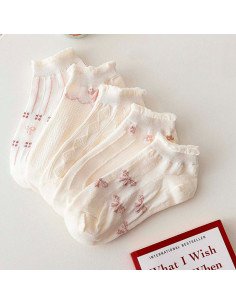 Calcetín Tobillero de encaje Blanco para Mujer | LHESH.mx | Mayoreo Calzado, Ropa y más productos