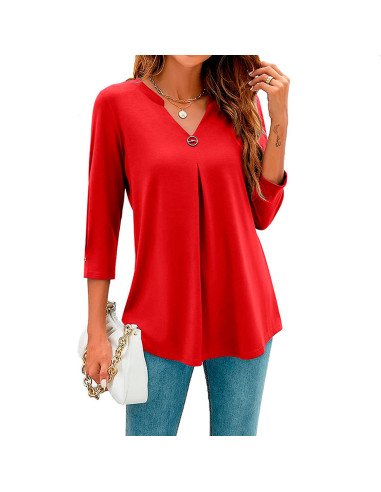 Moda plus blusa para dama al mayoreo ofrece LHESH - ID 43546 roja
