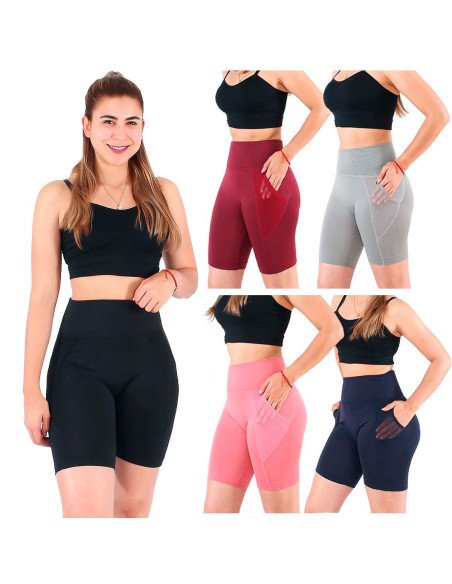 Leggins deportivos cortos para dama al Mayoreo en LHESH