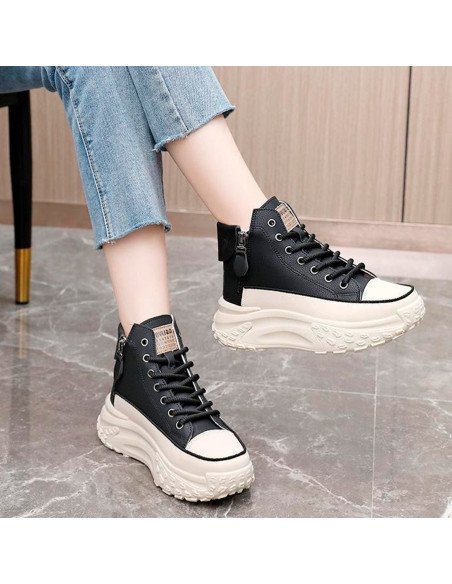 Tenis de inyección dama al mayoreo ofrece LHESH - ID 45376 negro/beige