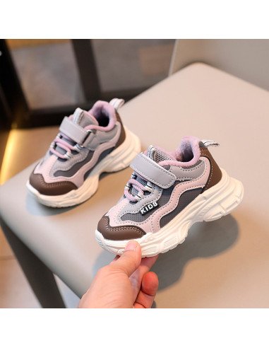 Tenis de inyección para niña al mayoreo ofrece LHESH - ID 45353 gris/morado
