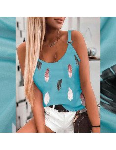 Moda plus blusa para dama al mayoreo ofrece LHESH – ID 45321 - azul