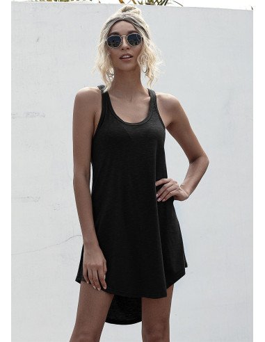 Vestido negro de tirantes Importado al mayoreo en LHESH