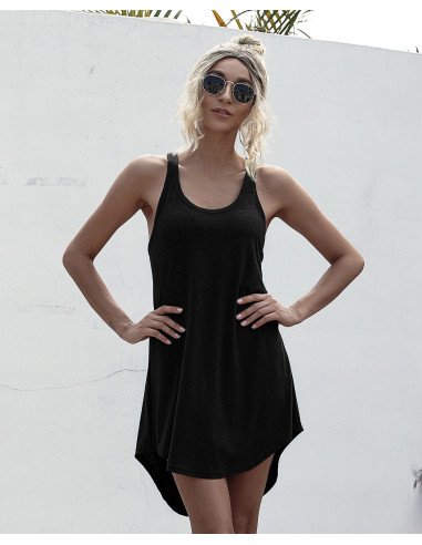 Vestido negro de tirantes Importado al mayoreo en LHESH