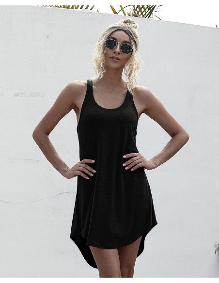 Vestido negro de tirantes Importado al mayoreo en LHESH