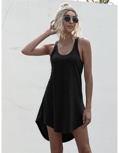 Vestido negro de tirantes Importado al mayoreo en LHESH