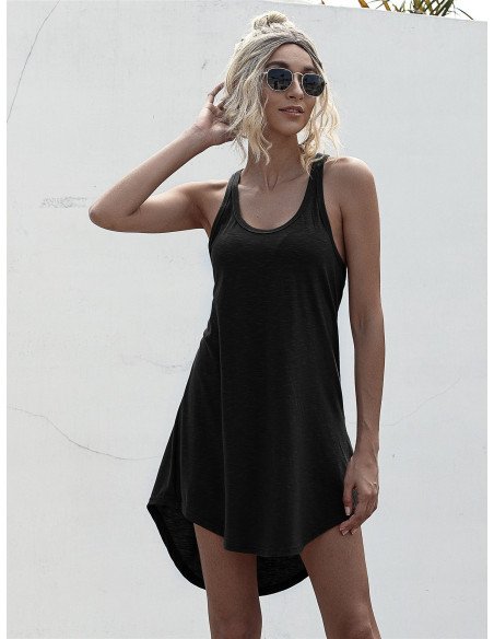 Vestido negro de tirantes Importado al mayoreo en LHESH