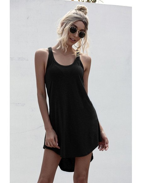 Vestido negro de tirantes Importado al mayoreo en LHESH