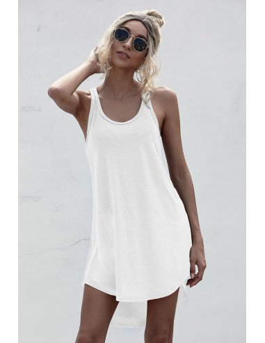 Vestido blanco de tirantes Importado al mayoreo en LHESH