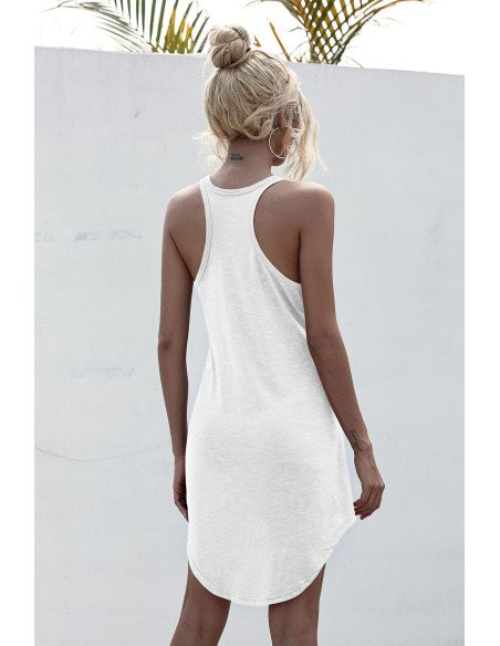 Vestido blanco de tirantes Importado al mayoreo en LHESH