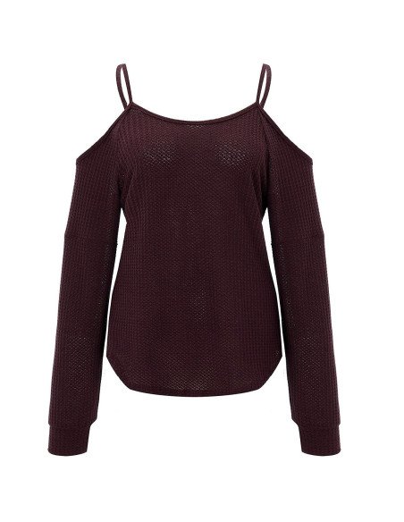 Mayoreo de blusa de moda con hombros descubiertos importada al en LHESH