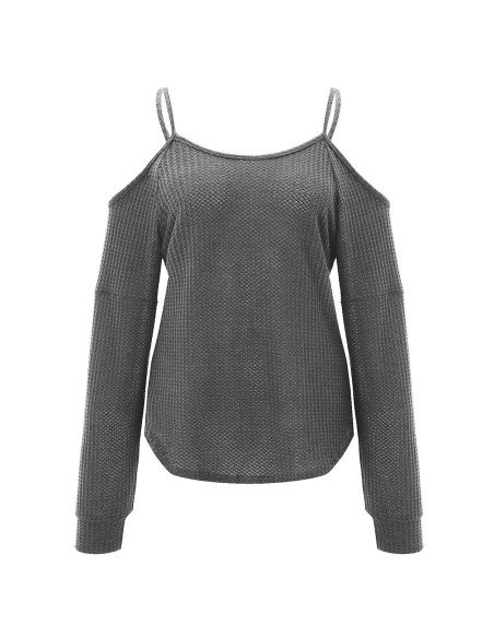 Mayoreo de blusa de moda con hombros descubiertos importada al en LHESH