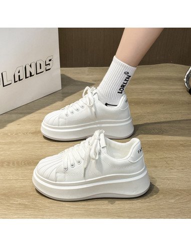 Tenis blancos de plataforma para mujer mayoreo en LHESH