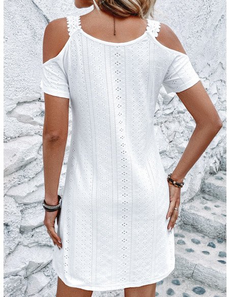 Vestido hombros descubiertos importado al mayoreo en LHESH