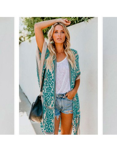 Pareo para dama al mayoreo ofrece LHESH – ID 45269 blanco/verde