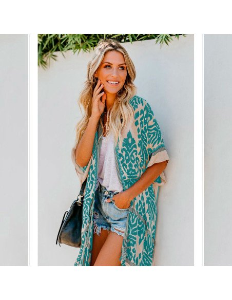 Pareo para dama al mayoreo ofrece LHESH – ID 45269 blanco/verde