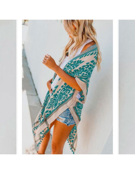 Pareo para dama al mayoreo ofrece LHESH – ID 45269 blanco/verde