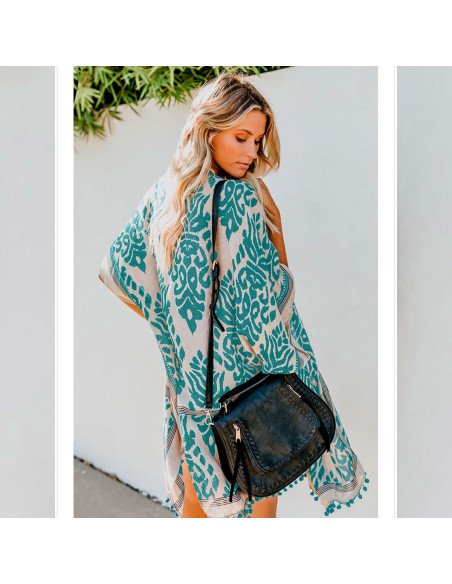 Pareo para dama al mayoreo ofrece LHESH – ID 45269 blanco/verde