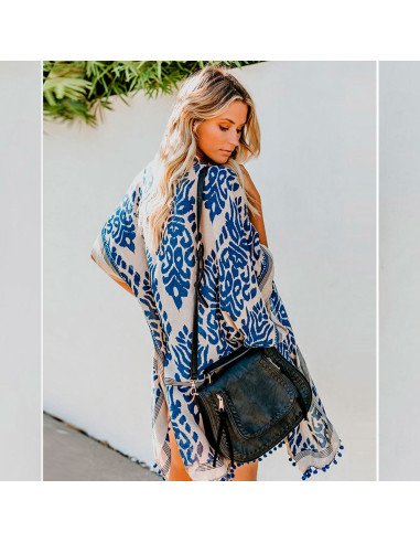 Pareo para dama al mayoreo ofrece LHESH – ID 45271 blanco/azul