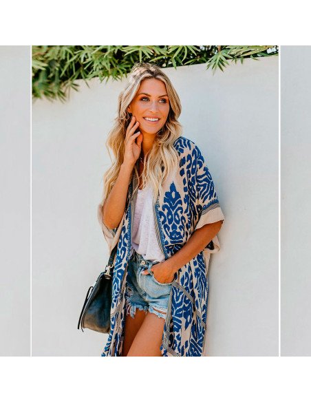 Pareo para dama al mayoreo ofrece LHESH – ID 45271 blanco/azul