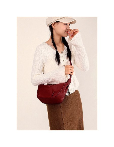 Mayoreo de bolso de hombro de media luna importado en LHESH