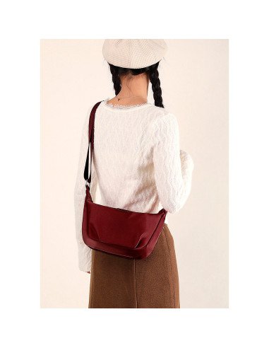 Mayoreo de bolso de hombro de media luna importado en LHESH