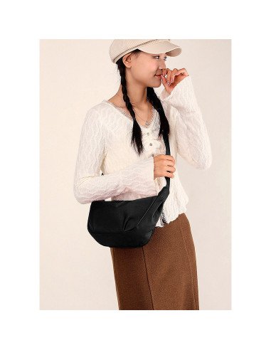 Mayoreo de bolso de hombro de media luna importado en LHESH