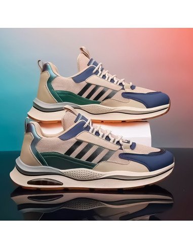 Tenis de inyección para hombre al mayoreo ofrece LHESH - ID 45741 beige/azul