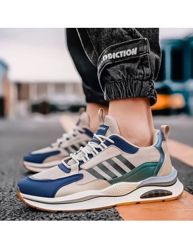 Tenis de inyección para hombre al mayoreo ofrece LHESH - ID 45741 beige/azul