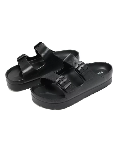 Sandalia de dama con suela gruesa y hebilla al Mayoreo en LHESH