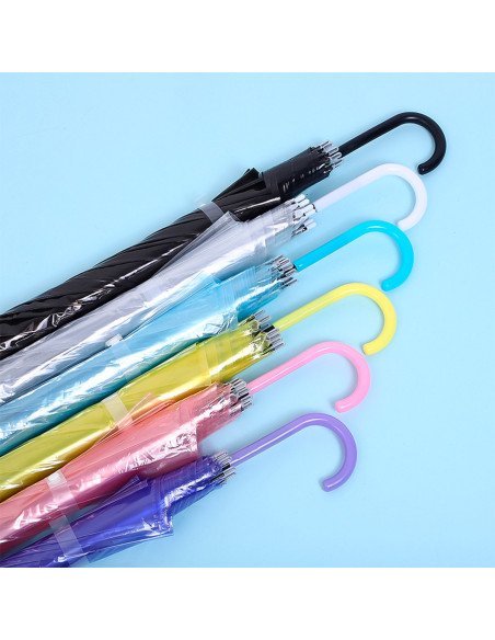 Sombrilla transparente con mango curvo al mayoreo ofrece LHESH – ID 46038